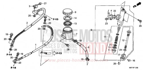 REAR BRAKE MASTER CYLINDER (XL1000V) XL1000VB de 2011